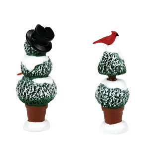 Cardinal Topiaries S/2<Department 56 Store