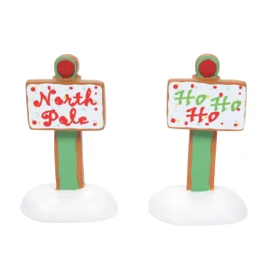 Gingerbread Xmas Signs St/2<Department 56 Outlet