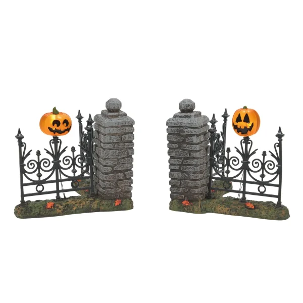 Jack Lantern Lit Fence Corners<Department 56 Cheap